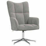 Vidaxl relaxstoel fluweel lichtgrijs