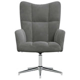 Vidaxl relaxstoel fluweel donkergrijs