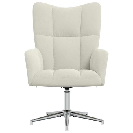 Vidaxl relaxstoel fluweel crèmewit