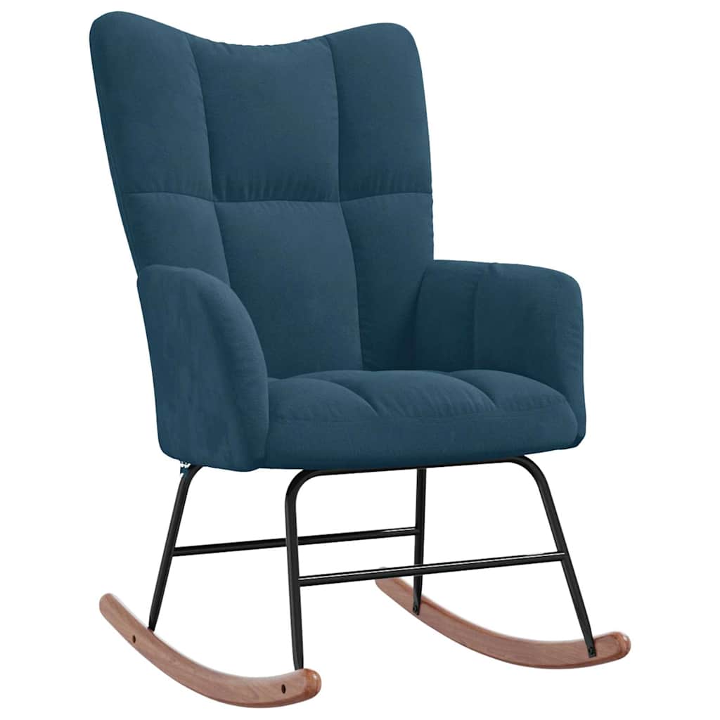 Vidaxl schommelstoel fluweel blauw