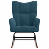 Vidaxl schommelstoel fluweel blauw