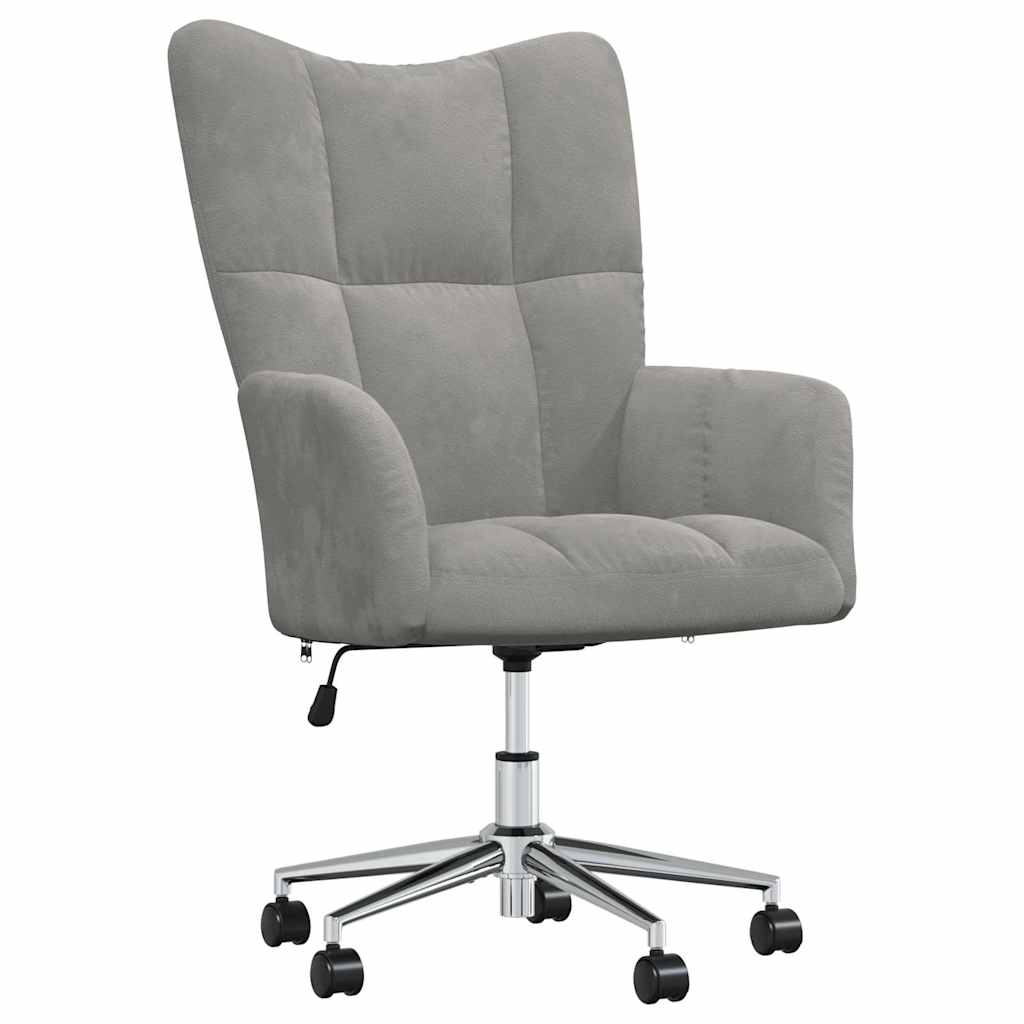 Vidaxl relaxstoel fluweel lichtgrijs