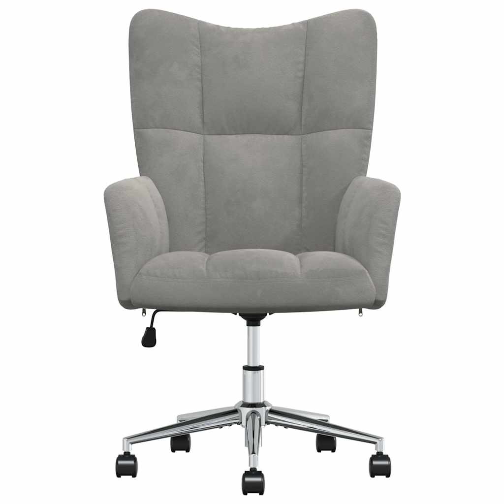 Vidaxl relaxstoel fluweel lichtgrijs