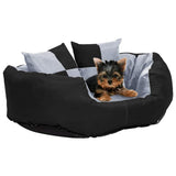 Vidaxl hondenkussen omkeerbaar en wasbaar 65x50x20 cm grijs en zwart