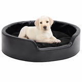 Vidaxl hondenmand 69x59x19 cm pluche en kunstleer zwart
