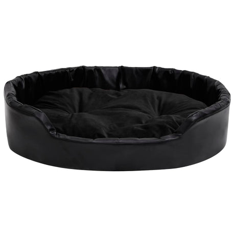 Vidaxl hondenmand 90x79x20 cm pluche en kunstleer zwart