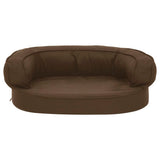Vidaxl hondenbed ergonomisch linnen-look 60x42 cm bruin