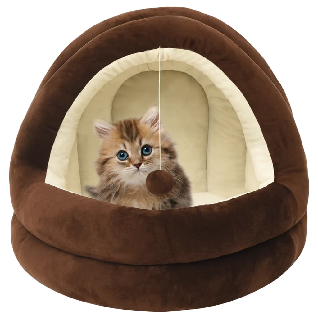 Vidaxl kattenmand 40x40x35 cm bruin en crèmekleurig