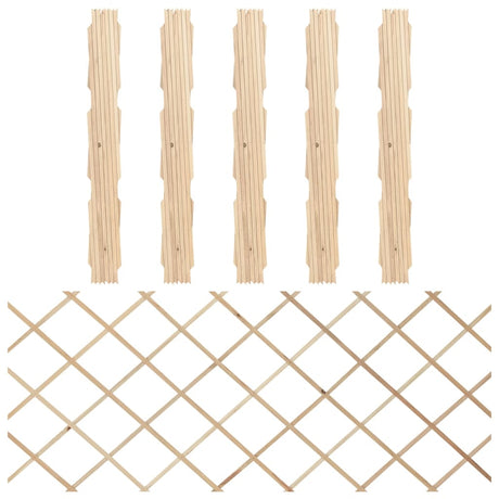 Vidaxl tuinlatwerken 5 st 180x80 cm massief vurenhout