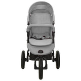 Vidaxl kinderwagen staal lichtgrijs
