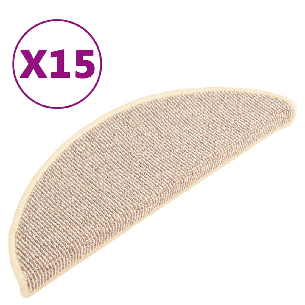 VidaXL Trapmatten 15 st 65x21x4 cm wit en bruin