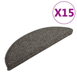 Vidaxl trapmatten 15 st 56x17x3 cm antracietkleurig