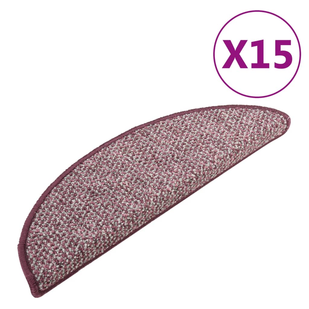 VidaXL Trapmatten 15 st 65x21x4 cm paars