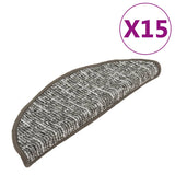 Vidaxl trapmatten 15 st 56x17x3 cm antracietkleurig