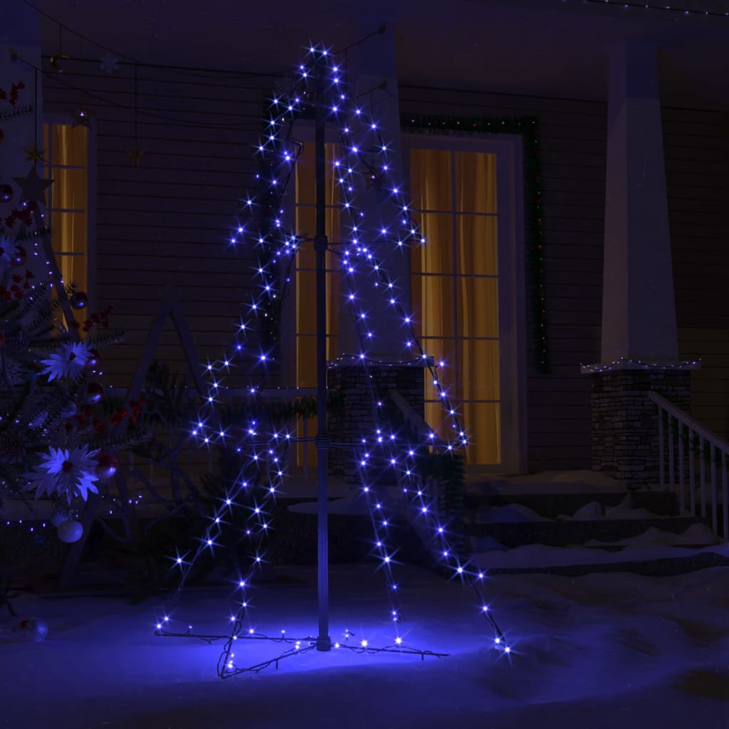 Vidaxl kegelkerstboom 160 led's binnen en buiten 78x120 cm