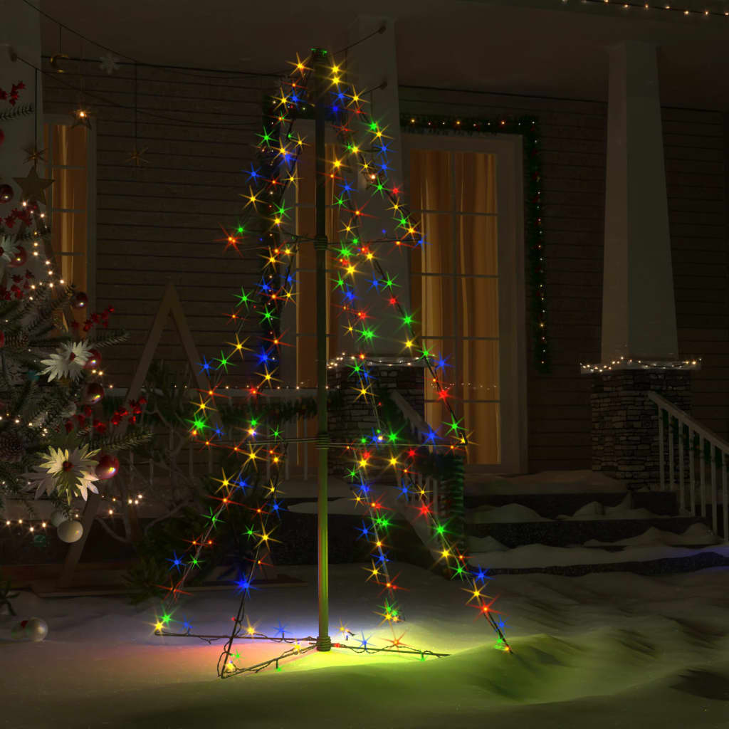 Vidaxl kegelkerstboom 160 led's binnen en buiten 78x120 cm