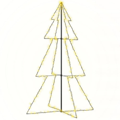 Vidaxl kegelkerstboom 240 led's binnen en buiten 118x150 cm