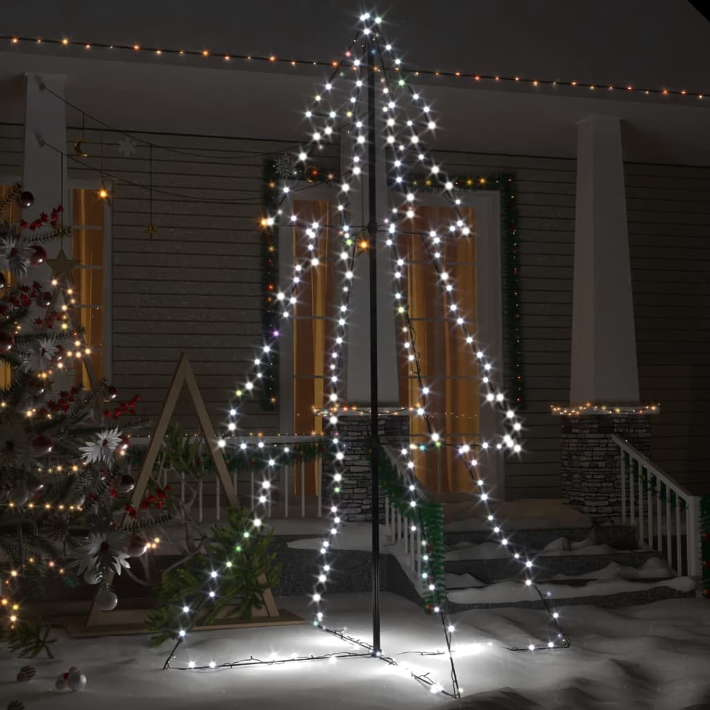 Vidaxl kegelkerstboom 240 led's binnen en buiten 118x150 cm