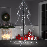 Vidaxl kegelkerstboom 240 led's binnen en buiten 118x150 cm