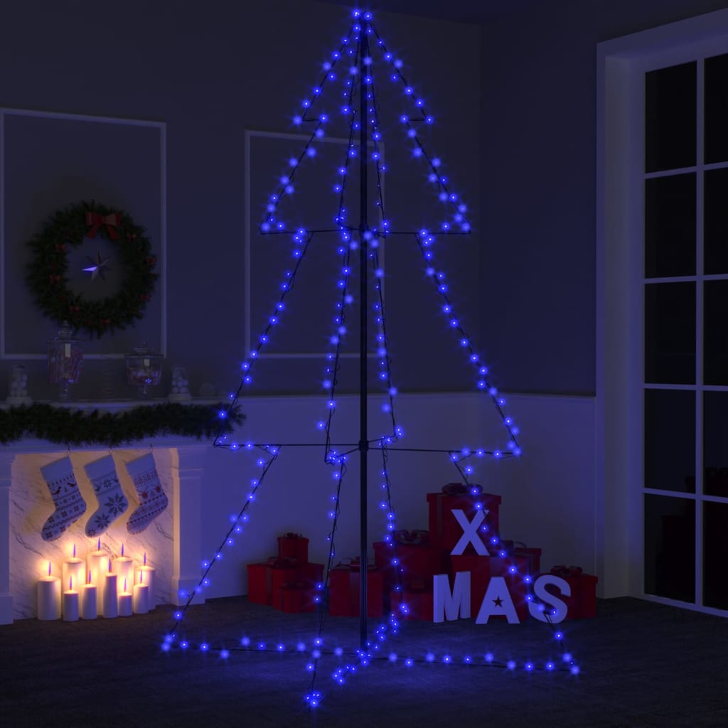 Vidaxl kegelkerstboom 240 led's binnen en buiten 118x150 cm