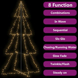 Vidaxl kegelkerstboom 360 led's binnen en buiten 143x250 cm