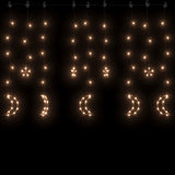 Vidaxl lichtslinger ster en maan afstandsbediening 138 led's warmwit