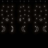 Vidaxl lichtslinger ster en maan afstandsbediening 138 led's koudwit