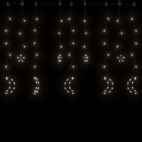 Vidaxl lichtslinger ster en maan afstandsbediening 138 led's koudwit