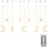 Vidaxl lichtslinger ster en maan afstandsbediening 345 led's warmwit
