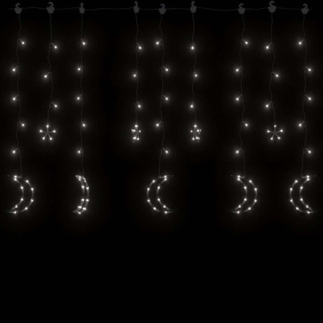 Vidaxl lichtslinger ster en maan afstandsbediening 345 led's koudwit
