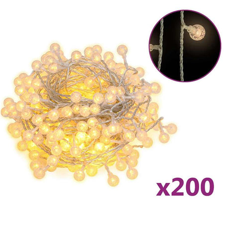 Vidaxl lichtsnoer met 200 led's 8 functies warmwit 20 m