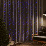 Vidaxl lichtsnoergordijn met 300 led's en 8 functies 3x3 m blauw