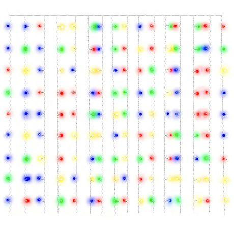 Vidaxl lichtsnoergordijn met 300 led's en 8 functies 3x3 m meerkleurig