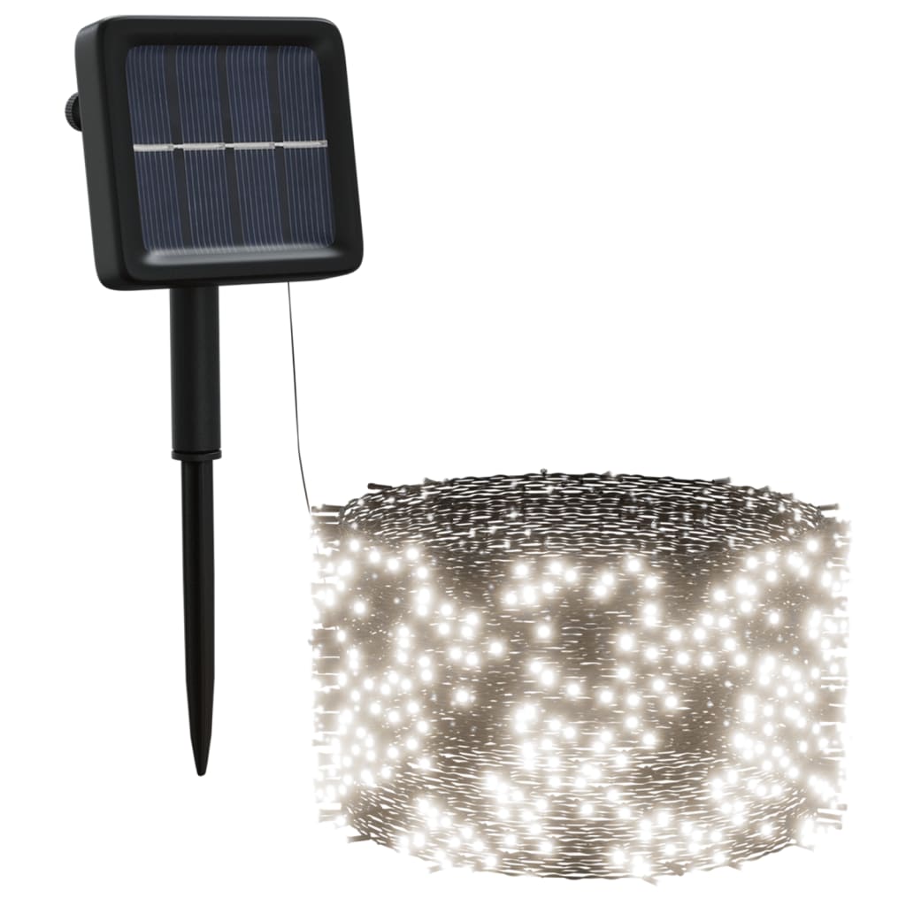 VidaXL 5 st Lichtslinger met 200 LED's solar binnen buiten koudwit