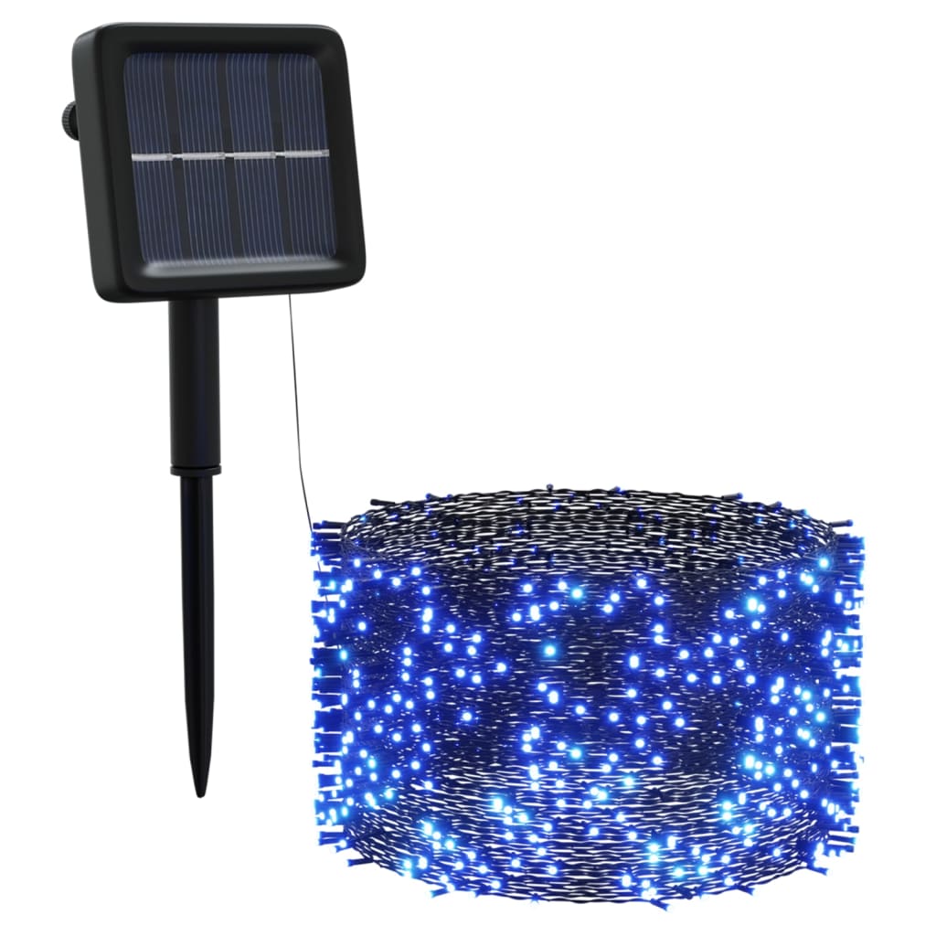 VidaXL 5 st Lichtslinger met 200 LED's solar binnen buiten blauw