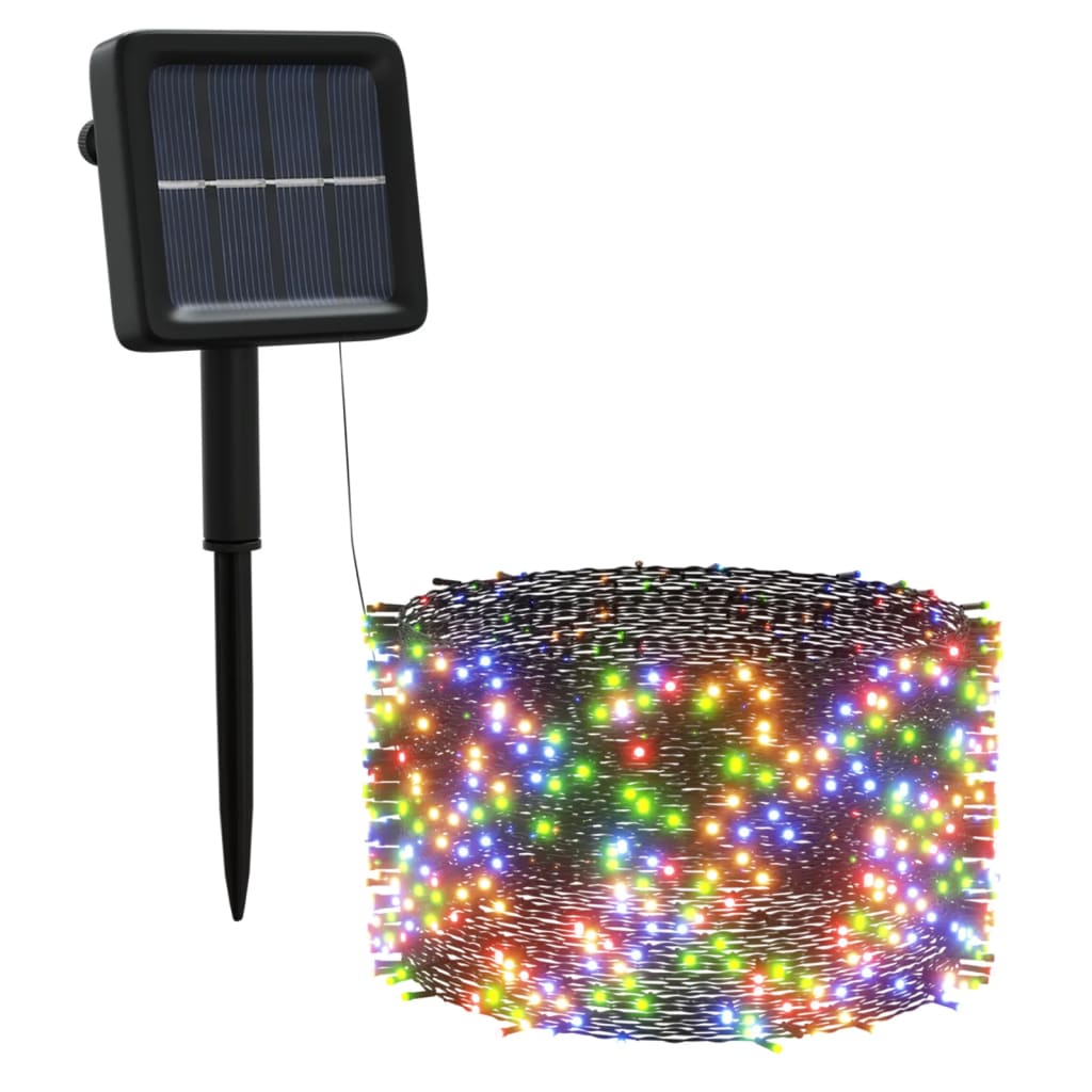 Vidaxl 5 st lichtslinger met 200 led's solar binnen buiten meerkleurig