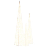 VidaXL Lichtkegelset decoratief LED warmwit 60 90 120 cm acryl