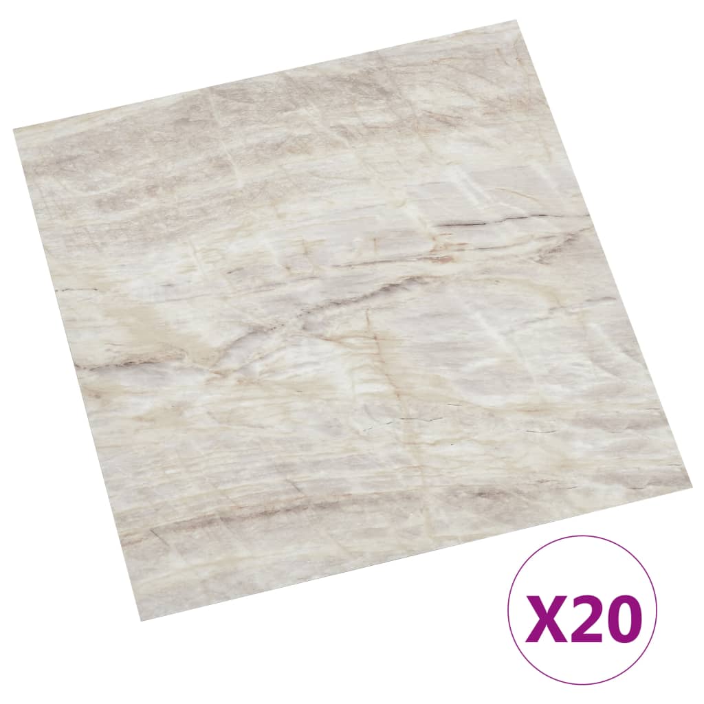 VidaXL Vloerplanken 20 st zelfklevend 1,86 m² PVC beige