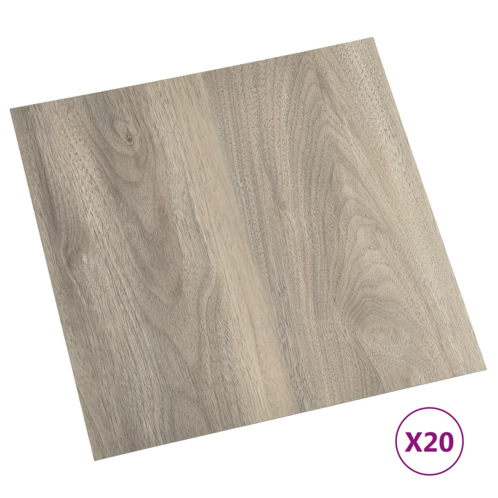 Vidaxl vloerplanken 20 st zelfklevend 1,86 m² pvc taupe