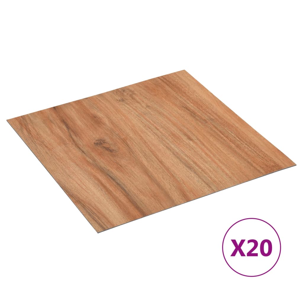 VidaXL Vloerplanken 20 st zelfklevend 1,86 m² PVC naturel