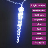 VidaXL Kerstverlichting ijspegel met 40 LED's acryl blauw