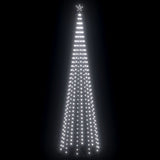 Vidaxl kegelkerstboom 752 koudwitte led's 160x500 cm