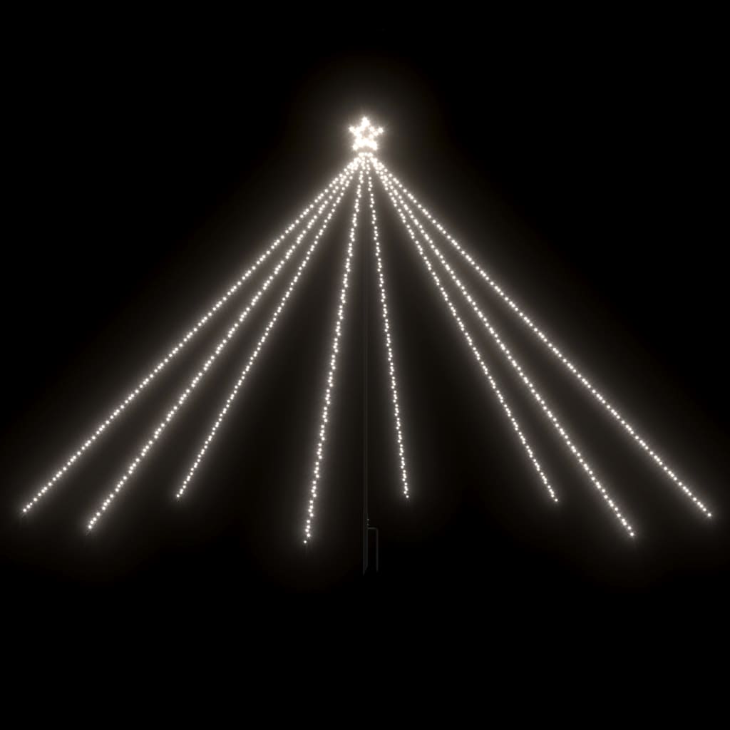 VidaXL Kerstboomverlichting 576 LED's binnen buiten 3,6 m koudwit