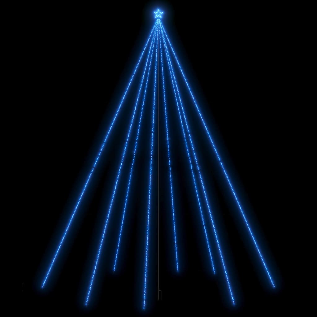 Vidaxl led-kerstboom binnen buiten 1300 leds 8 m blauw