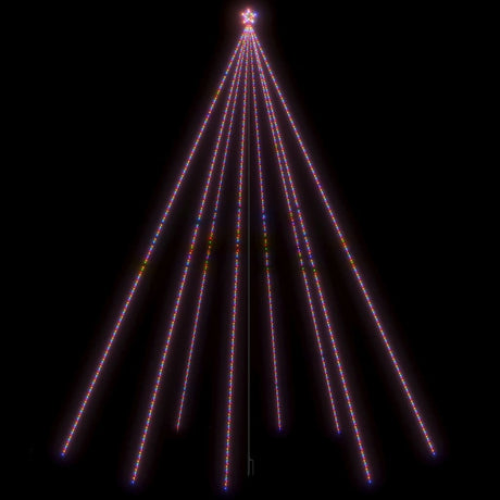 Vidaxl led-kerstboom binnen buiten 1300 leds kleurrijk 8 m