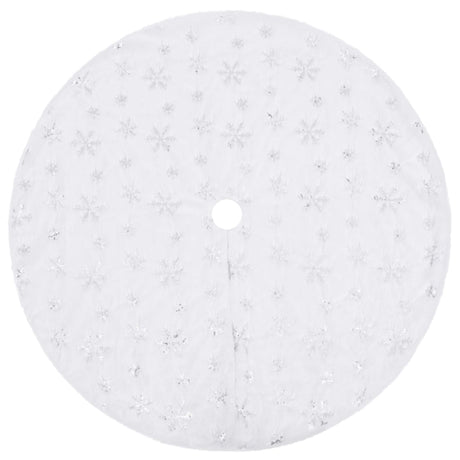 Vidaxl luxe kerstboomrok wit 122 cm imitatiebont