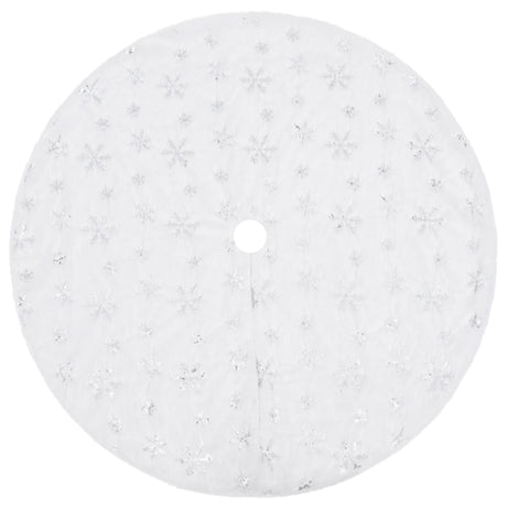 Vidaxl luxe kerstboomrok wit 150 cm imitatiebont