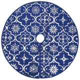 Vidaxl kerstboomrok luxe met sok 150 cm stof blauw