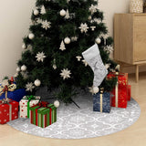 Vidaxl kerstboomrok luxe met sok 150 cm stof wit