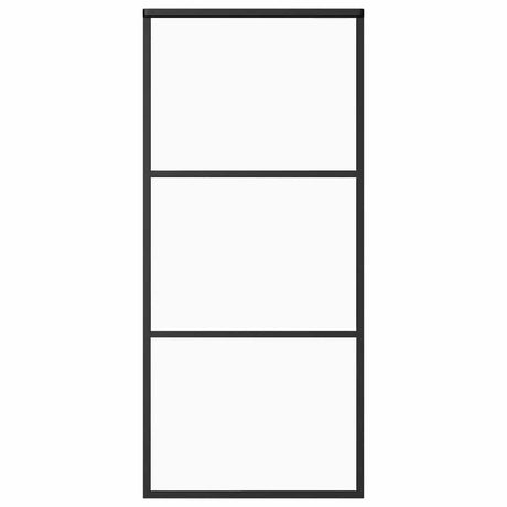 Vidaxl schuifdeur 90x205 cm esg-glas en aluminium zwart